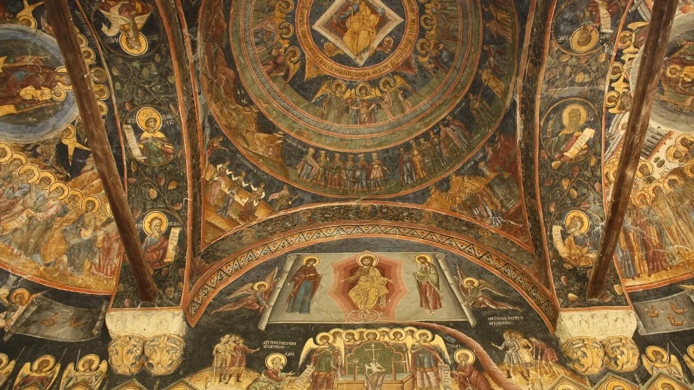 A painted chapel at Cozia Monastery